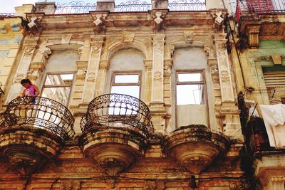 Low angle view of historical building