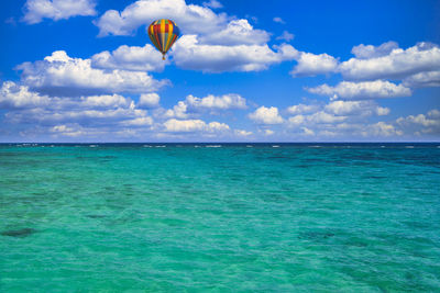 Beautiful coral reef sea in okinawa