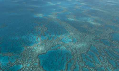 Full frame shot of blue water in swimming pool