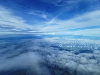 Aerial view of cloudscape against sky