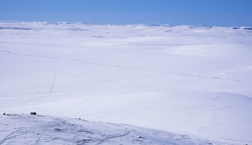 Snow covered mountain against sky