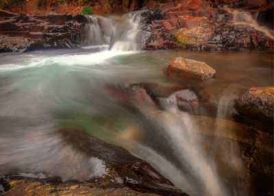 Scenic view of waterfall