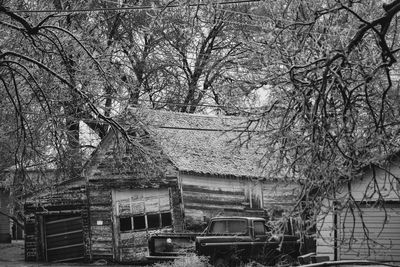 View of built structure against trees