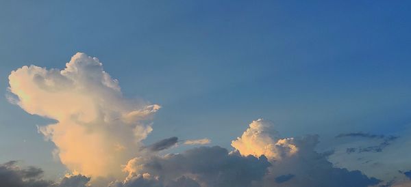 Low angle view of sky at sunset