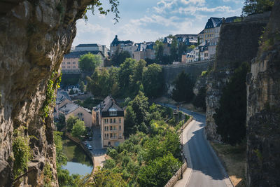 Luxembourg city as seen by the bock casemates