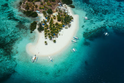 Aerial view of beach 