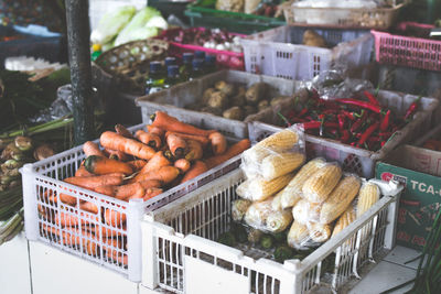 Organic fresh carrots, local asian market. bali indonesia