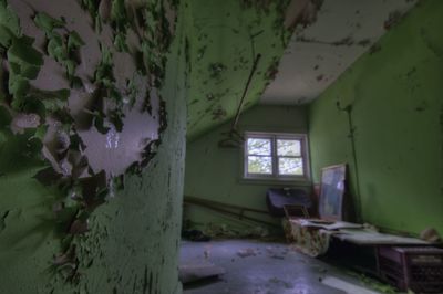 Interior of abandoned house