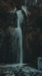 Scenic view of waterfall