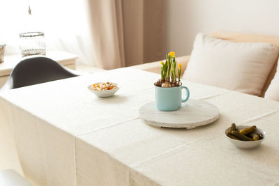 Close-up of food on table at home