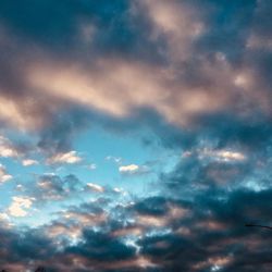 Low angle view of clouds in sky