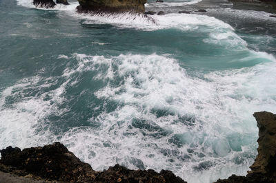 Scenic view of sea waves