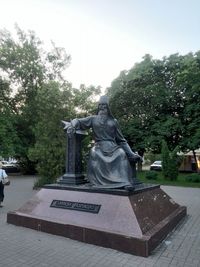 Low angle view of statue