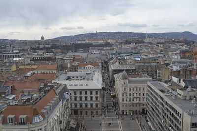 View above budapest at summertime