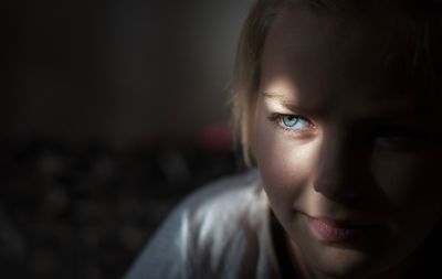 Close-up portrait of young woman