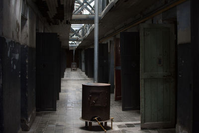 Interior of abandoned building