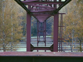 High angle view of bridge against sky