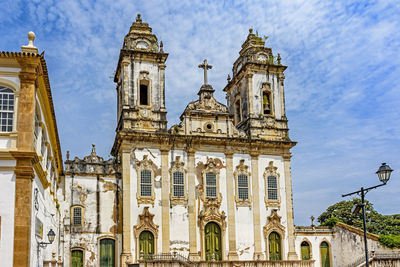 Old baroque church deteriorated by time in the historic district of pelourinho in salvador, bahia