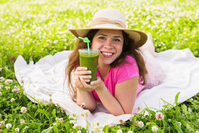 Portrait of a smiling young woman