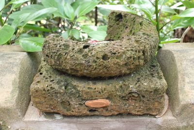 Close-up of stone on rock