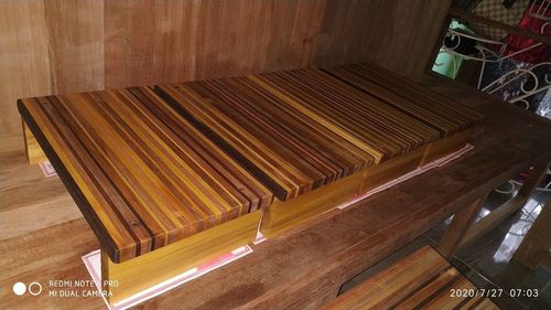 High angle view of piano on hardwood floor