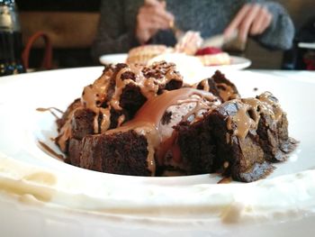 Close-up of dessert in plate