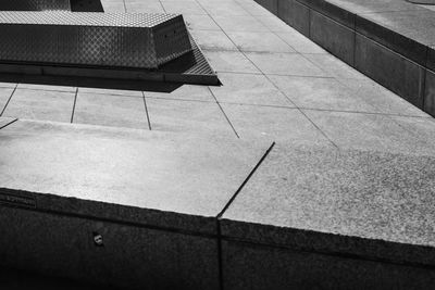 Umbrella on built structure
