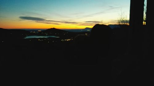 Silhouette of trees at sunset