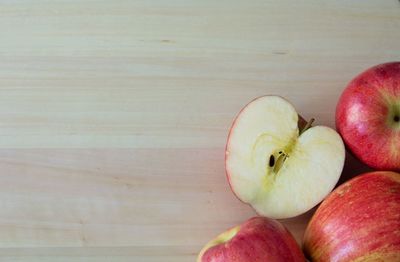 High angle view of fruits on table