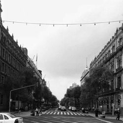 City street with buildings in background