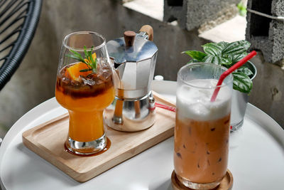 Close-up of drink on table