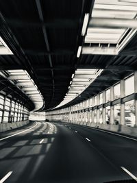 View of empty tunnel