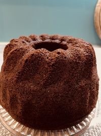 Close-up of cake on table
