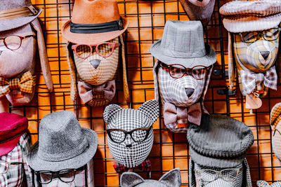 Portrait of man wearing hat at market