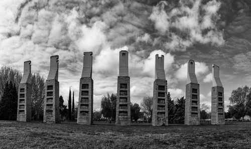 Panoramic shot of buildings against sky