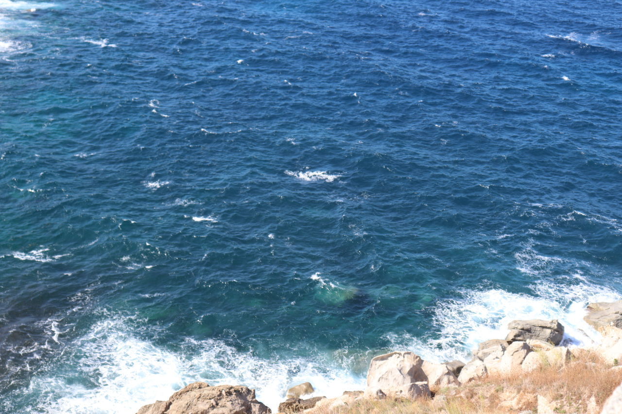 HIGH ANGLE VIEW OF SEA