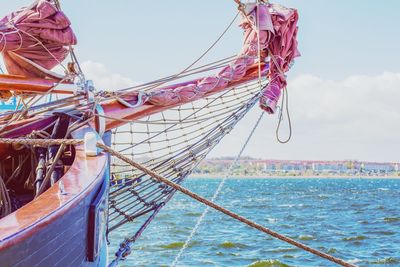 View of boats in water