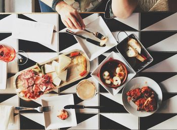 Close-up of food on table