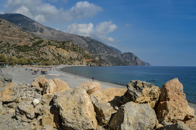 Panoramic view of beach against sky