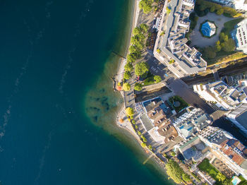 High angle view of buildings