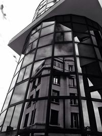 Low angle view of modern building against sky