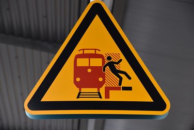 Close-up of text on wall