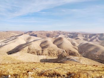 Scenic view of desert against sky