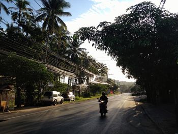 People walking on road