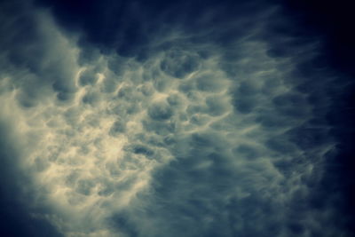 Low angle view of cloudy sky