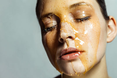 Close-up of young woman