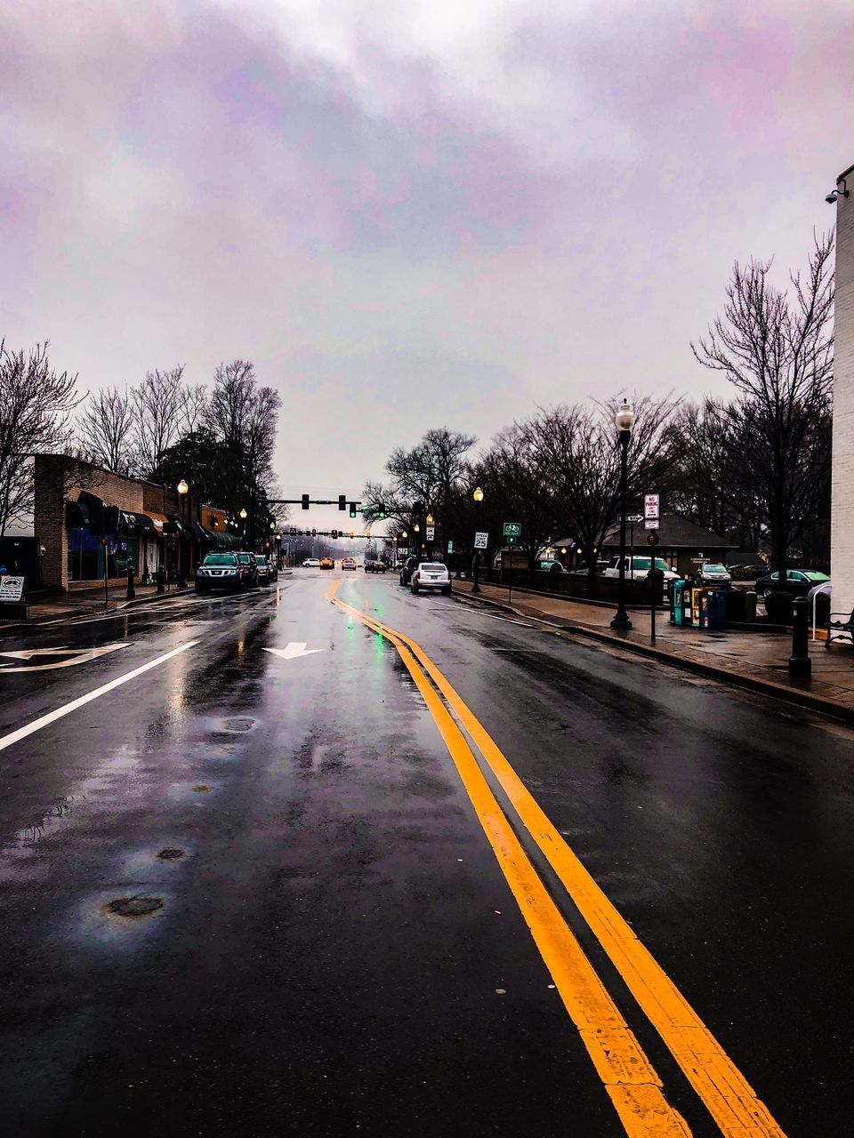 WET ROAD IN RAIN