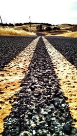 Surface level of railroad tracks