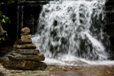 Stack of stones in water