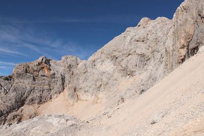 Scenic view of rocky mountains against sky